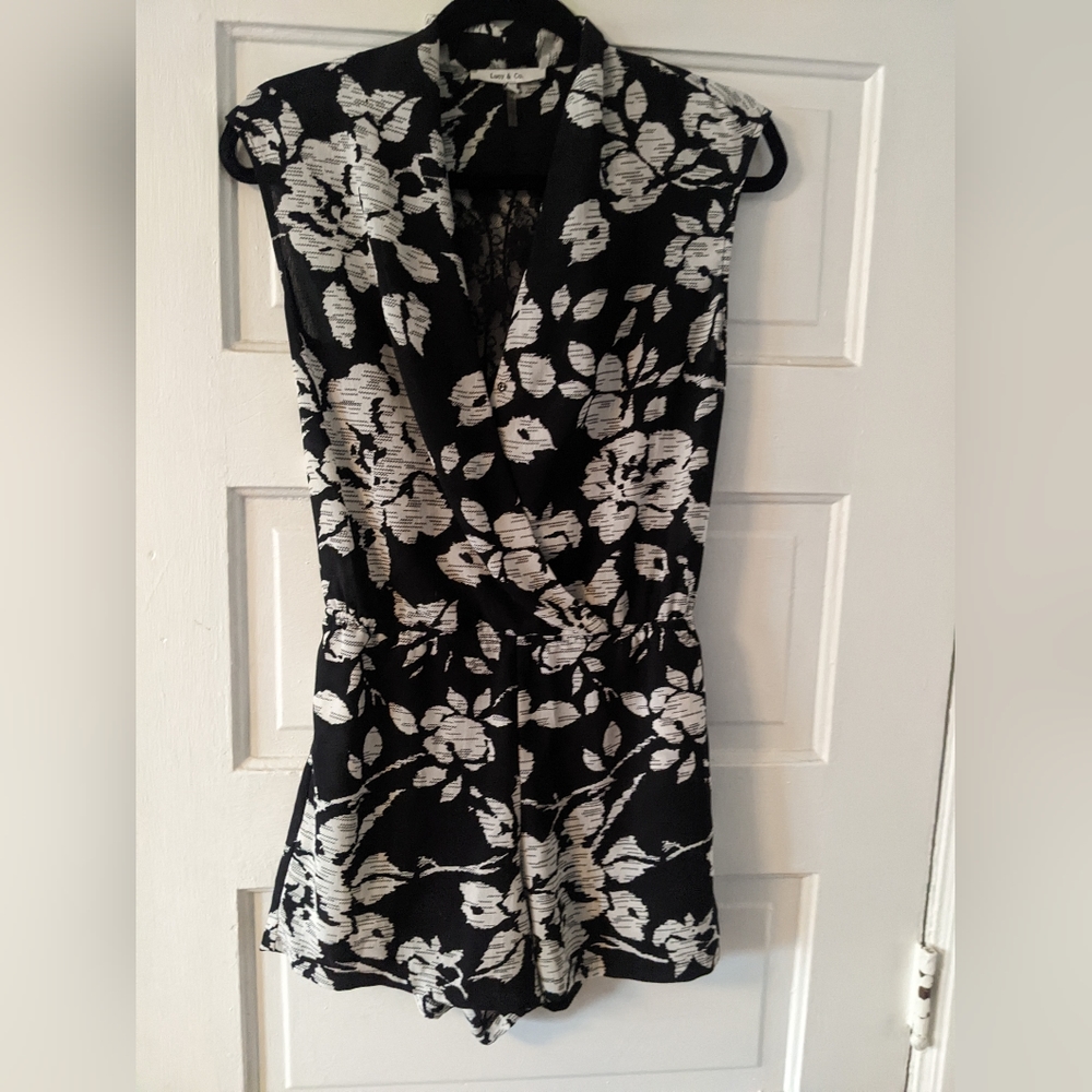 Black and white romper